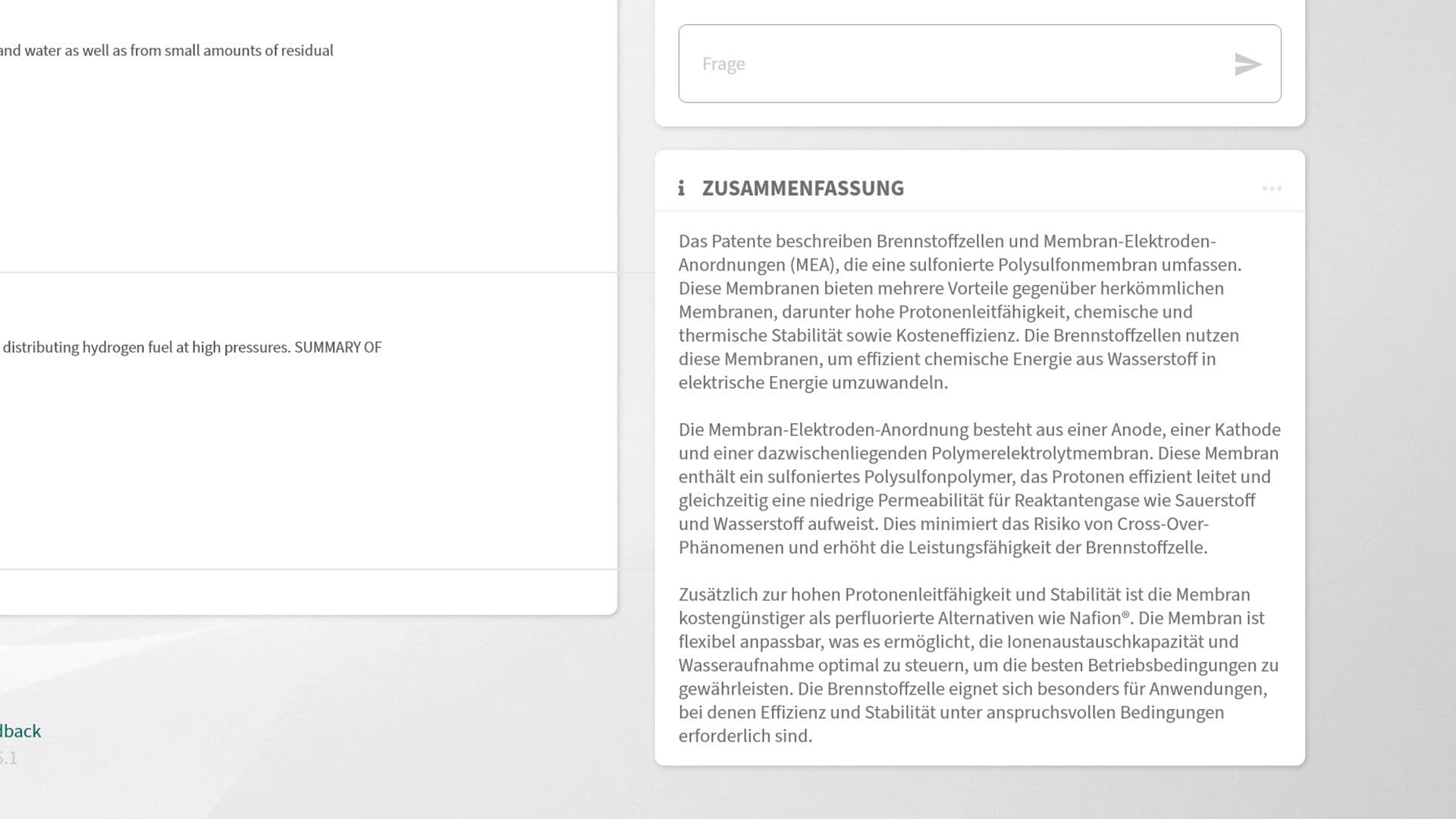 PatSearch - Chat Zusammenfassung und Info Close-Up